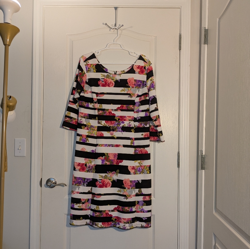 New Without Tags. International Concepts Floral Striped Women's Dress